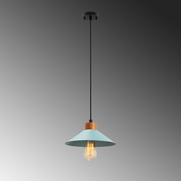Turkizna/v naravni barvi viseča svetilka s kovinskim senčilom ø 24 cm Manavgat – Opviq lights