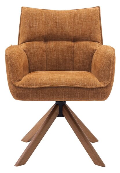 Oranžni oblazinjeni jedilni stoli v kompletu 2 ks Marilla – Unique Furniture
