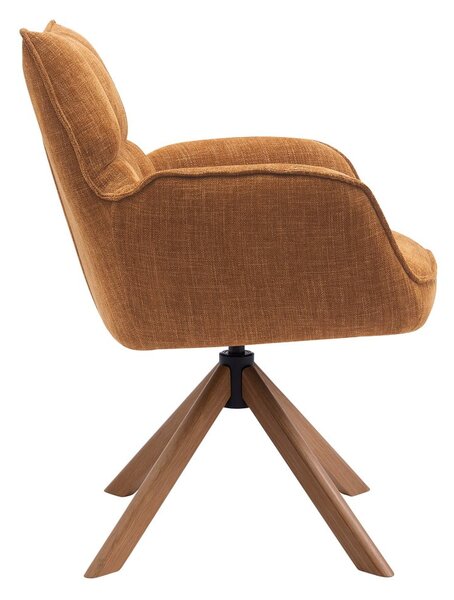 Oranžni oblazinjeni jedilni stoli v kompletu 2 ks Marilla – Unique Furniture