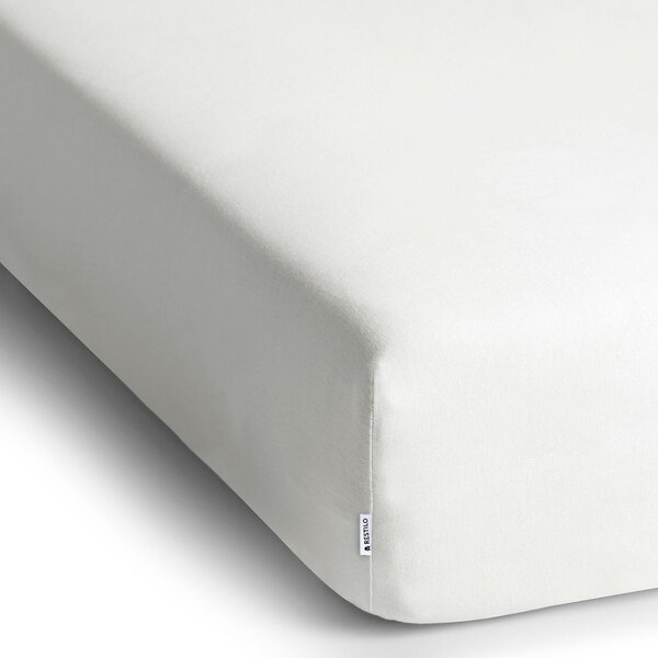 Bela napenjalna rjuha iz jerseyja 200x200 cm Amber – Restilo