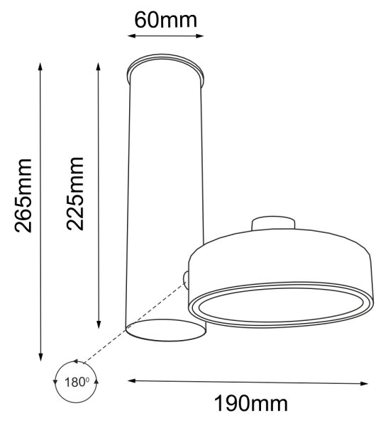 Shilo 2208 - Reflektor NATORI 1xGU10/15W/230V črn