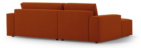 Opečnato oranžna raztegljiva kotna sedežna garnitura (levi kot) Jodie – Micadoni Home