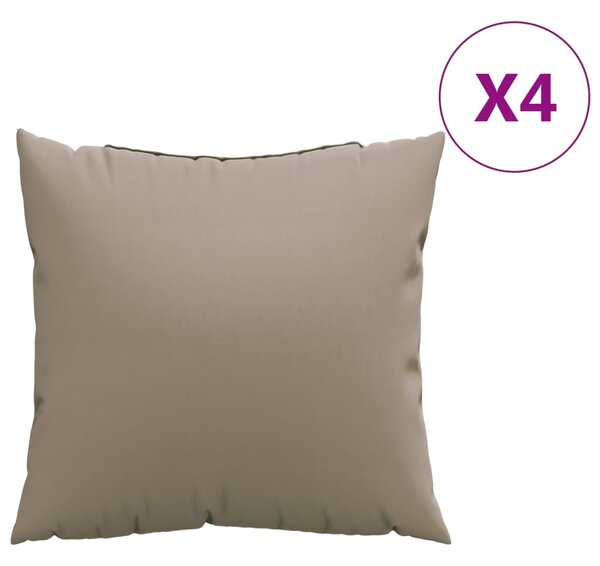 VidaXL Blazine za kavč 4 kosa taupe 40x40 cm blago