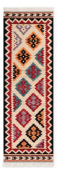 Rdeč obojestranski ročno tkan volnen tekač 60x190 cm Kamal Kian – Nouristan