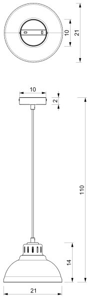 Lestenec na vrvici SVEN 1xE27/15W/230V bela