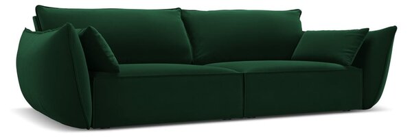 Temno zelena žametna sedežna garnitura 208 cm Vanda – Mazzini Sofas