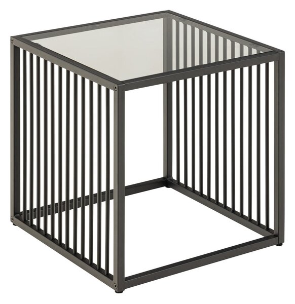 Stranska mizica s stekleno mizno ploščo 40x40 cm Strington – Actona