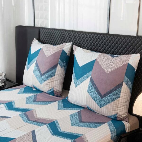 Posteljnina iz mikrovlaken CHEVRONIX modro-vijolična Dimenzije posteljnine: 2 kom 70 x 80 cm | 160 x 200 cm