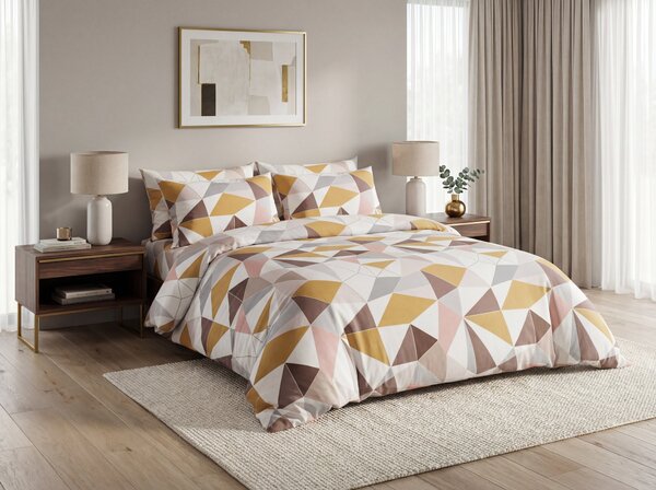 Posteljnina iz mikrovlaken TRIANGO z vzorcem Dimenzije posteljnine: 2 kom 70 x 80 cm | 160 x 200 cm