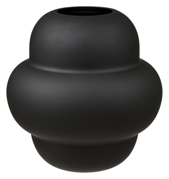Črna steklena vaza (višina 20 cm) Vera – House Nordic