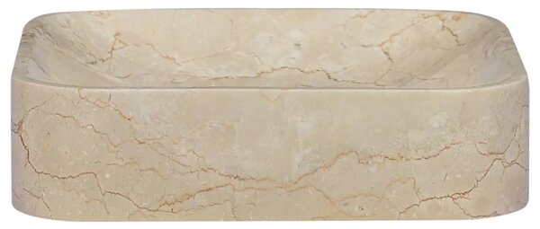 VidaXL Umivalnik krem 40x40x10 cm marmor