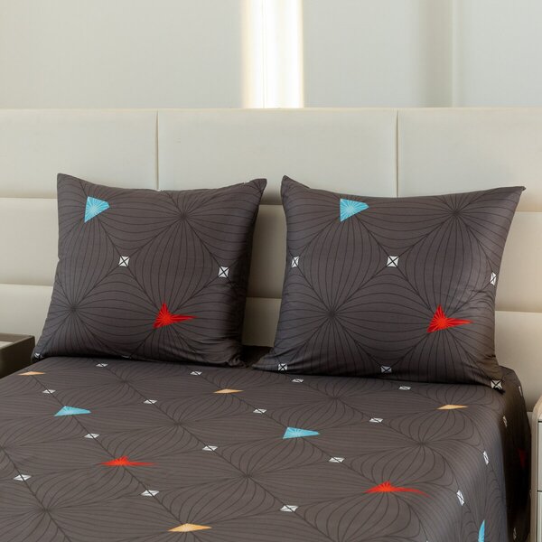 Posteljnina iz mikrovlaken ORBITA temno siva Dimenzije posteljnine: 2 kom 70 x 80 cm | 160 x 200 cm