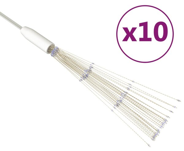 VidaXL Zunanje novoletne lučke 10 kosov modre 20 cm 1400 LED