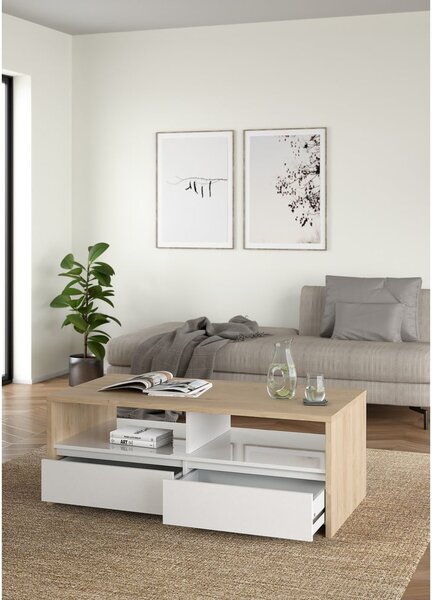 Mizica v beli in naravni barvi 60x120 cm Next – Tvilum