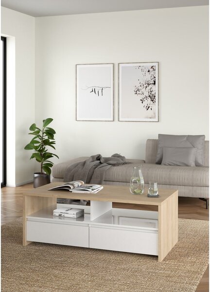 Mizica v beli in naravni barvi 60x120 cm Next – Tvilum
