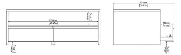 Mizica v beli in naravni barvi 60x120 cm Next – Tvilum