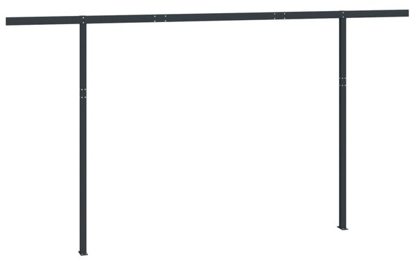 VidaXL Komplet stebričkov za tendo antraciten 450x245 cm železo