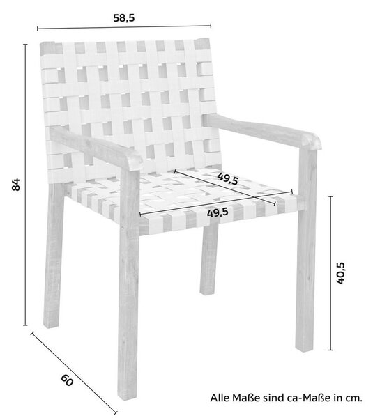 Bessagi Garden Set Vrtnih Stolov Lauria, 2 Kos, Krem