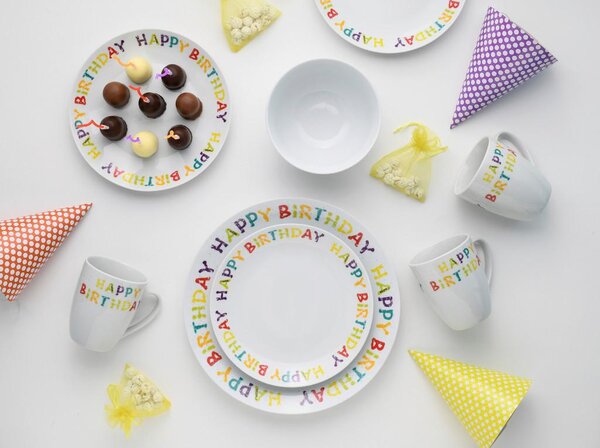Creatable Kombinirani Servis Happy Birthday, 16-Delni