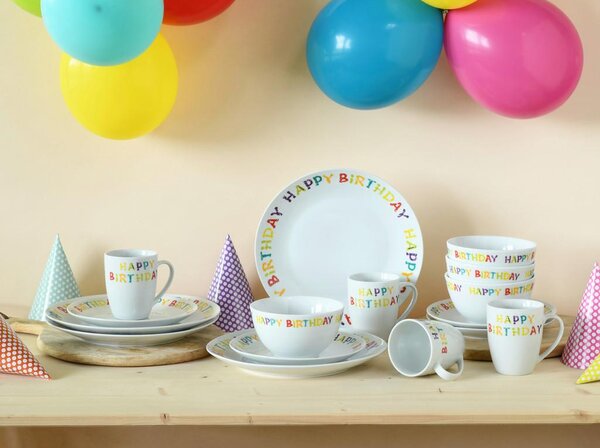 Creatable Kombinirani Servis Happy Birthday, 16-Delni