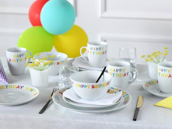 Creatable Kombinirani Servis Happy Birthday, 16-Delni
