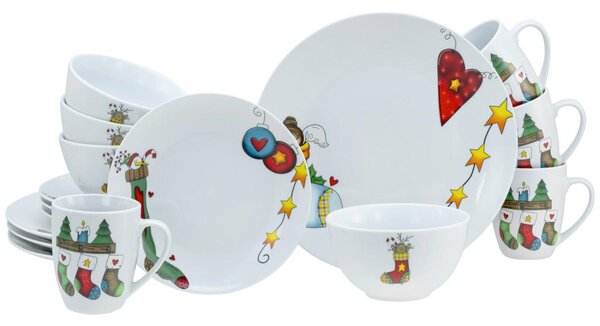 Creatable Kombinirani Servis Luna Christmas, 16-Delni