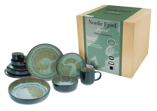 Creatable Kombinirani Servis Nordic Fjord Green, 10-Delni