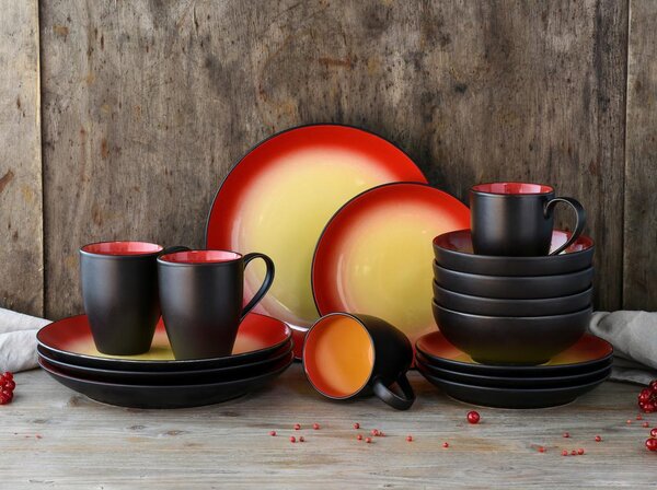 Creatable Kombinirani Servis Hot Red, 16-Delni