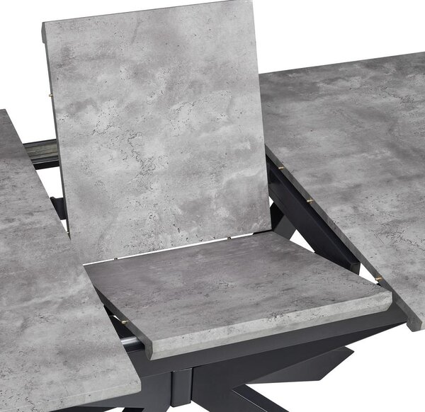 P & B Jedilna Miza Leif, Videz Betona, 160-200x90 Cm
