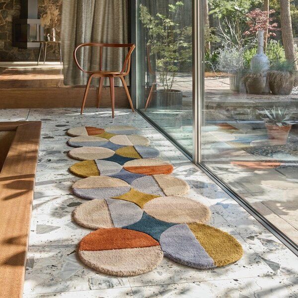 Ročno tkan volnen tekač 80x230 cm Mia Ellipse – Flair Rugs