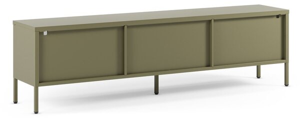 Zelena kovinska TV omarica 160x50x35 cm Fayna – Marckeric
