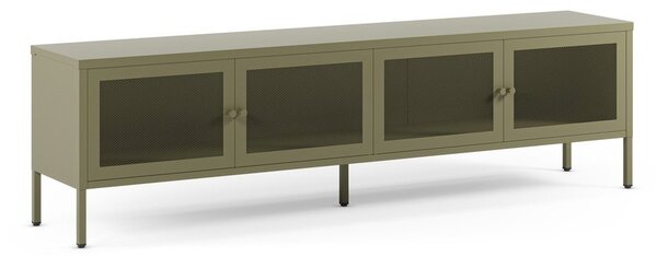 Zelena kovinska TV omarica 160x50x35 cm Fayna – Marckeric