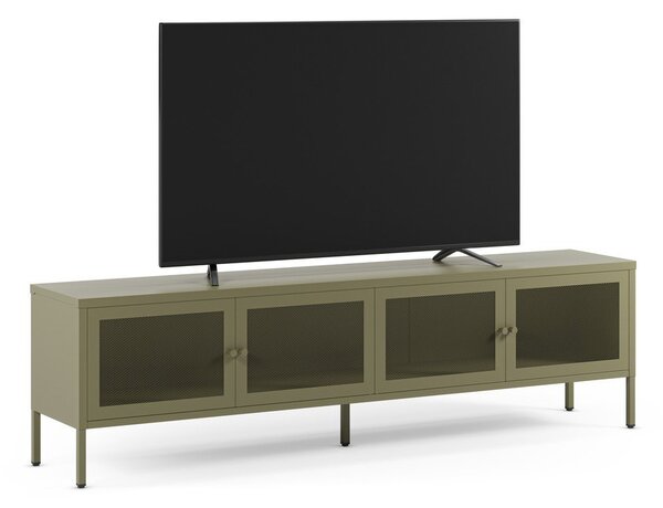 Zelena kovinska TV omarica 160x50x35 cm Fayna – Marckeric