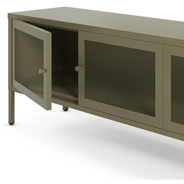 Zelena kovinska TV omarica 160x50x35 cm Fayna – Marckeric