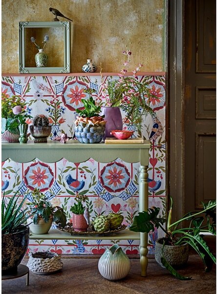 Svetlo zelena stranska mizica iz masivnega bora 36x106 cm Salla – Bloomingville