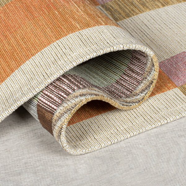Preproga v naravni in oranžni barvi 155x230 cm Riley Block Geo – Flair Rugs