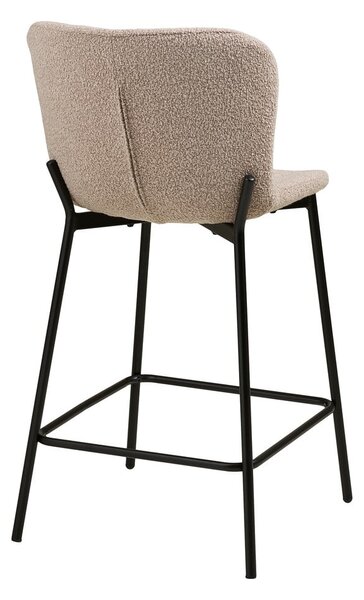 Bež oblazinjen barski stol (višina sedeža 65 cm) Maceda – House Nordic