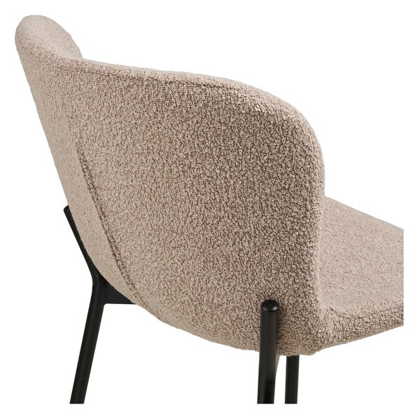 Bež oblazinjen barski stol (višina sedeža 65 cm) Maceda – House Nordic