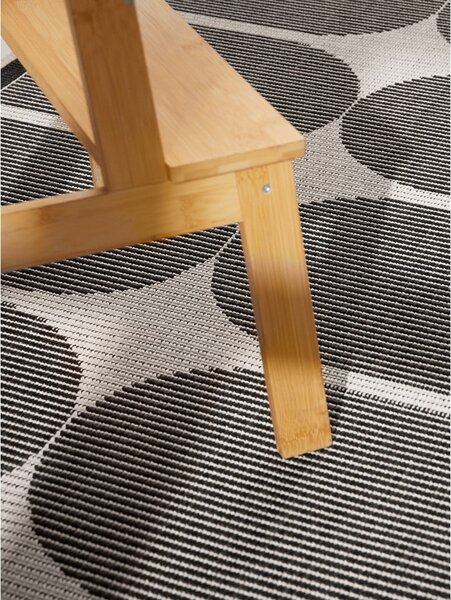 Črno-bel zunanji in notranji tekač 80x250 cm Duet Bowen – NORTHRUGS