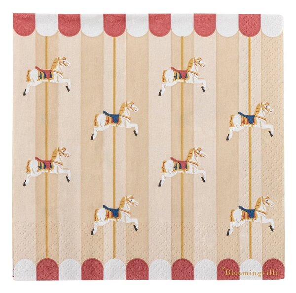 Papirnati prtički v kompletu 20 ks 33x33 cm Merry-go-round – Bloomingville
