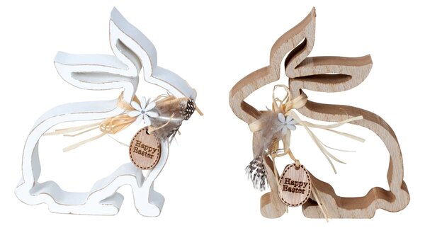 Velikonočni leseni zajec BUNNY SILHOUETTE - več variant