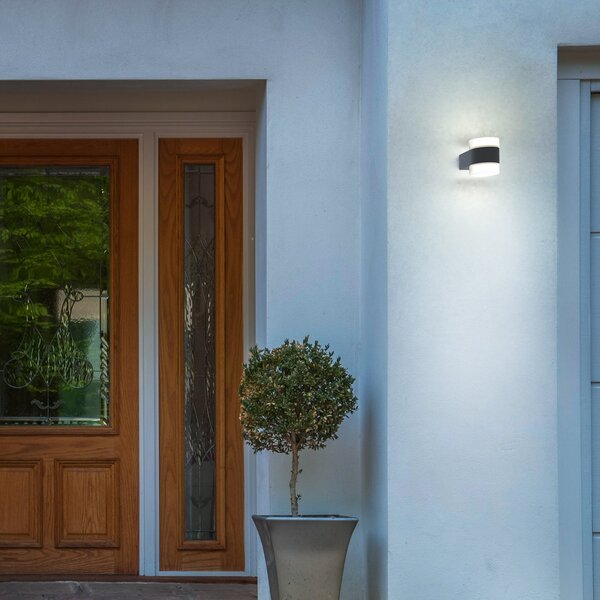 OSRAM LED zunanja stenska svetilka ENDURA STYLE PUCK, temno siva, IP44, Siva, Aluminij, Sodobni
