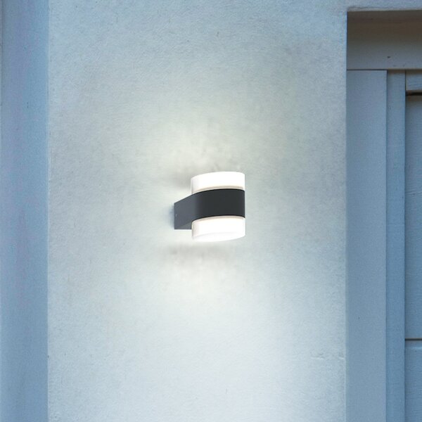 OSRAM LED zunanja stenska svetilka ENDURA STYLE PUCK, temno siva, IP44, Siva, Aluminij, Sodobni