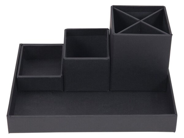 Temno siv 4-delni namizni organizator za pisalne pripomočke Bigso Box of Sweden Lena