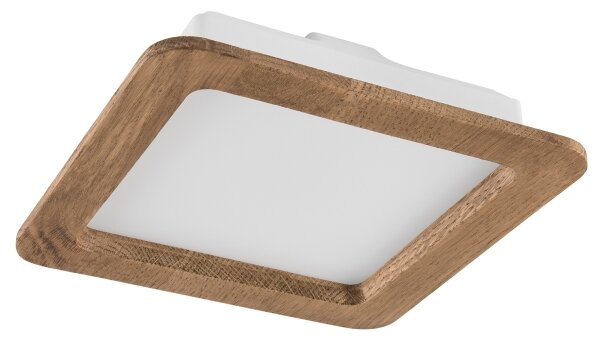 LED Vgradna svetilka WOODY SPOT LED/17W/230V 3000K oreh 18,5x18,5 cm