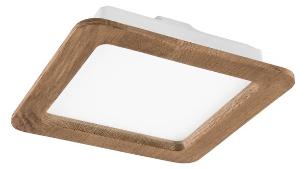 LED Vgradna svetilka WOODY SPOT LED/17W/230V 3000K oreh 18,5x18,5 cm