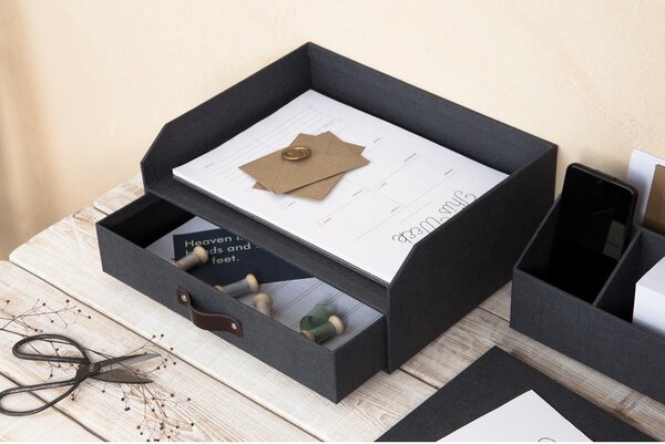 Kartonski organizator dokumentov s predalom Walter – Bigso Box of Sweden