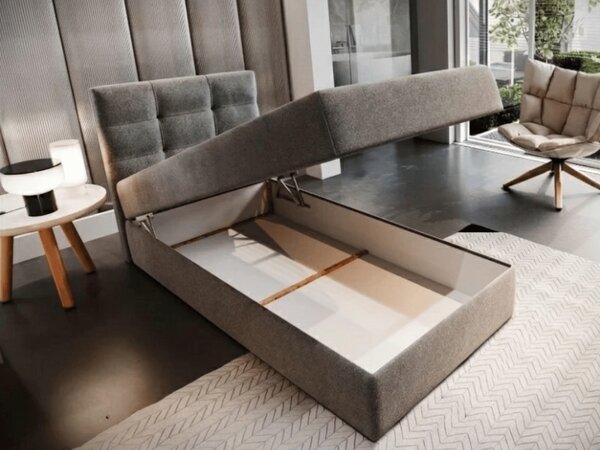 Oblazinjena postelja boxspring GLORIEN VELVET 90x200 cm temno zelena Vzmetnica: Vzmetnica Bonell