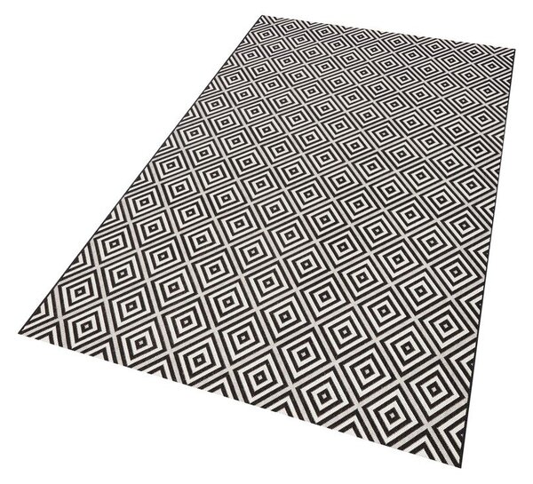 Črno-bela zunanja preproga NORTHRUGS Karo, 200 x 290 cm