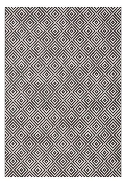 Črno-bela zunanja preproga NORTHRUGS Karo, 200 x 290 cm